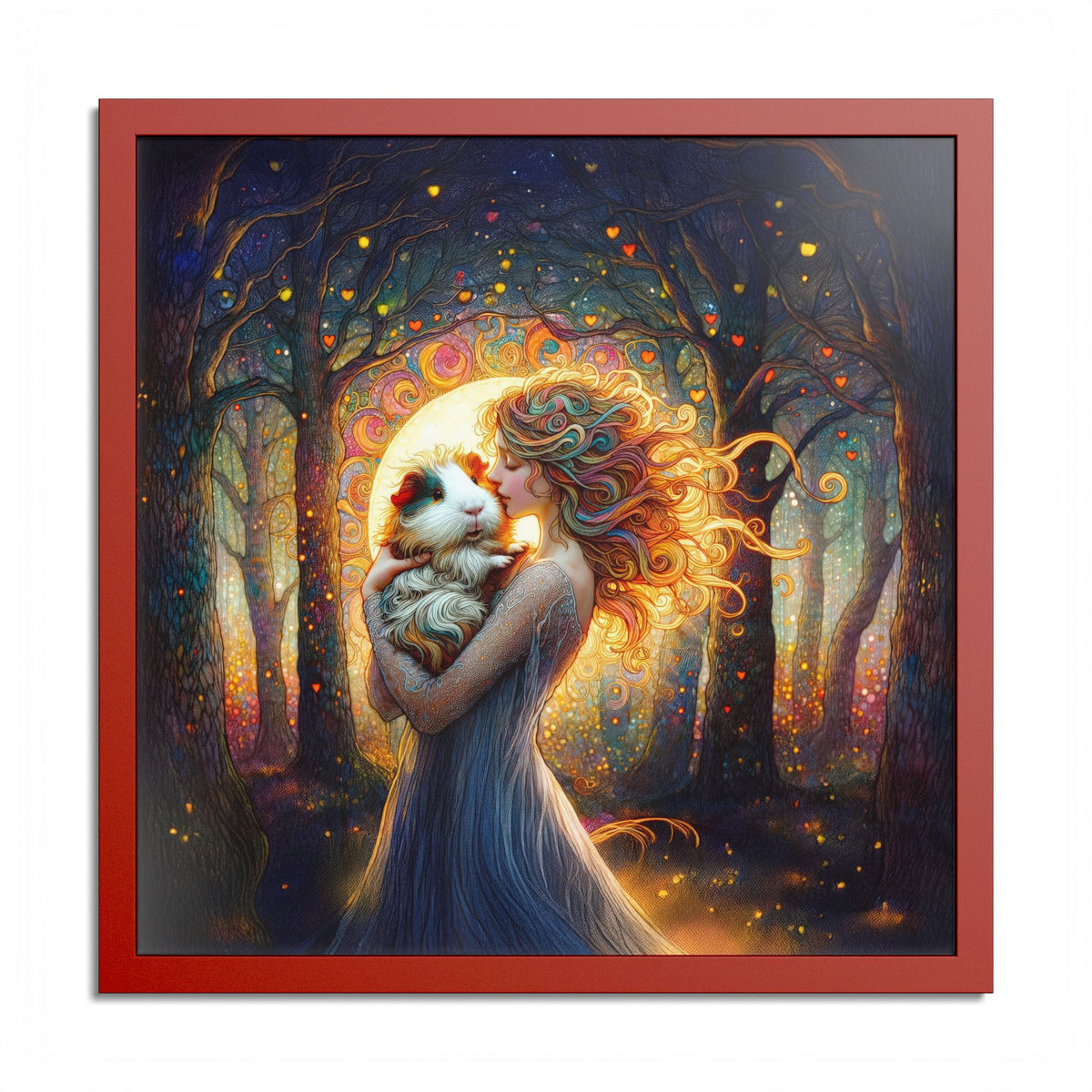 Woodland Grace Guinea Pig Framed Art Print