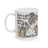 Just a Girl with Books Guinea Pig Mug