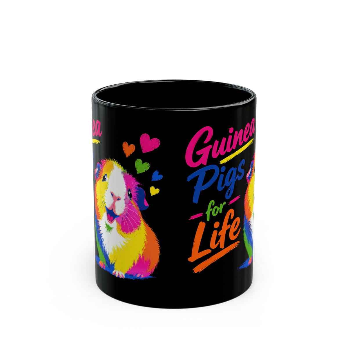 Guinea Pigs for Life Pop Black Guinea Pig Mug