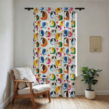 Poppin' Piggy Guinea Pig Sheer Window Curtain
