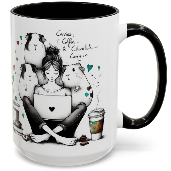 Guinea Pig Mug - Cavies, Coffee & Chocolate Carry On