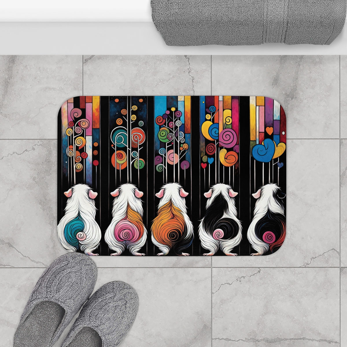 Piggy Butt Lineup Bath Mat