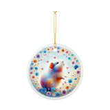 Wheekheart Bloom Guinea Pig Ceramic Ornament – image 13