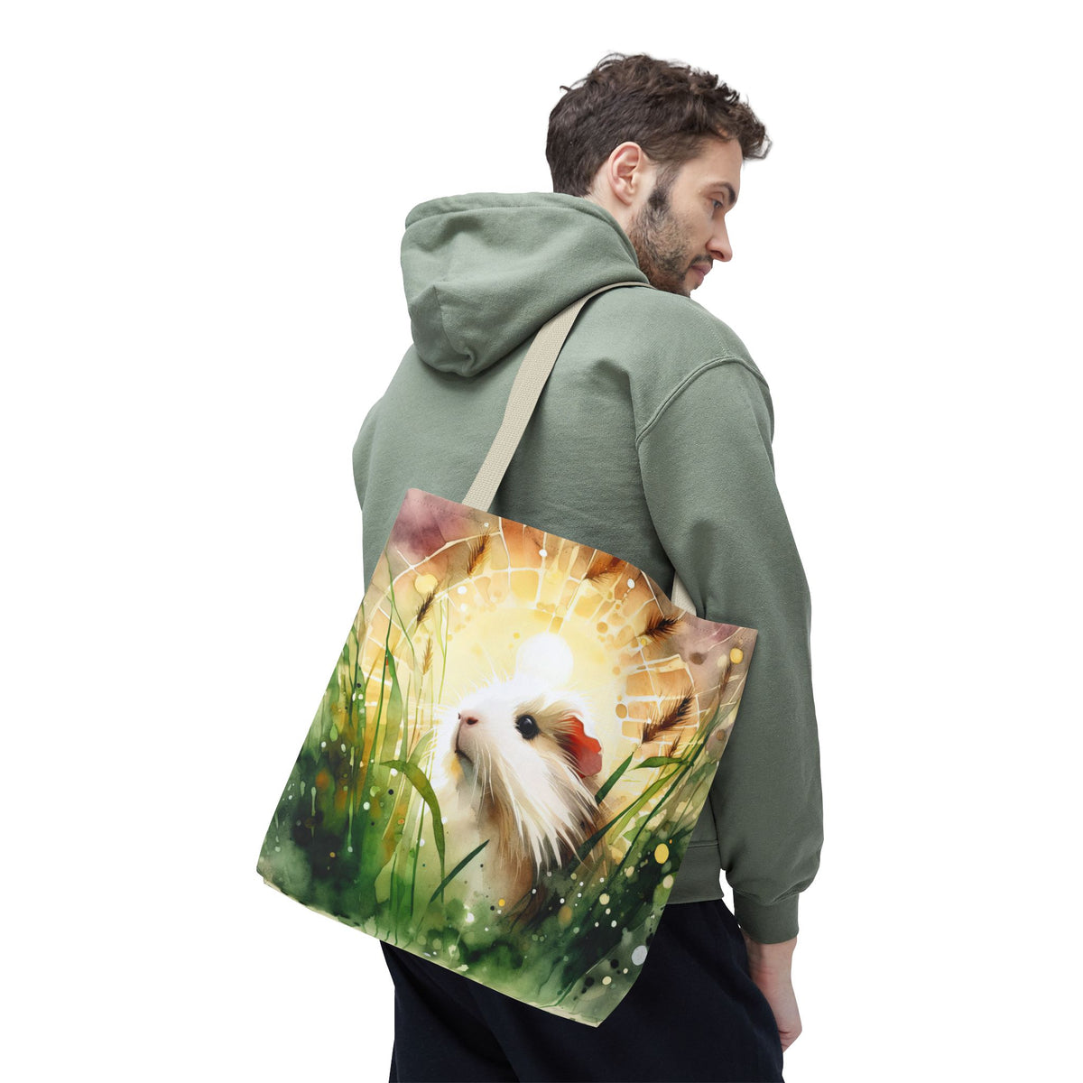 Whimsical Guinea Pig Tote Bag, Cute Animal Tote, Pet Lover Gift, Eco-Friendly Shopping Bag, Spring and Summer Accessory