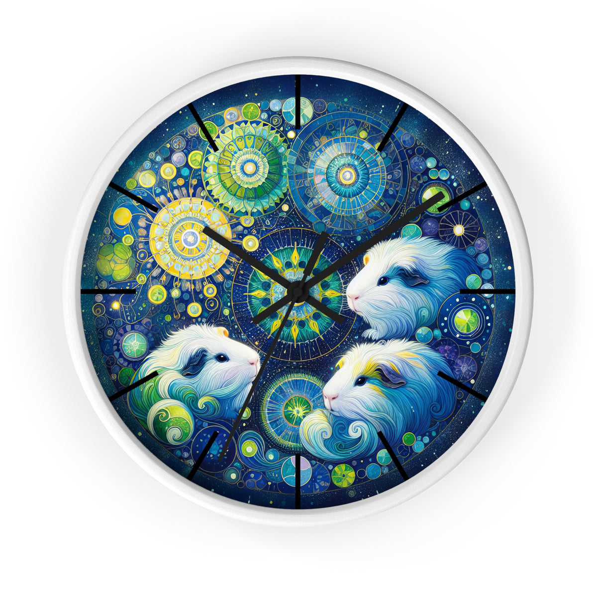 Mandala Treasure Guinea Pig Clock