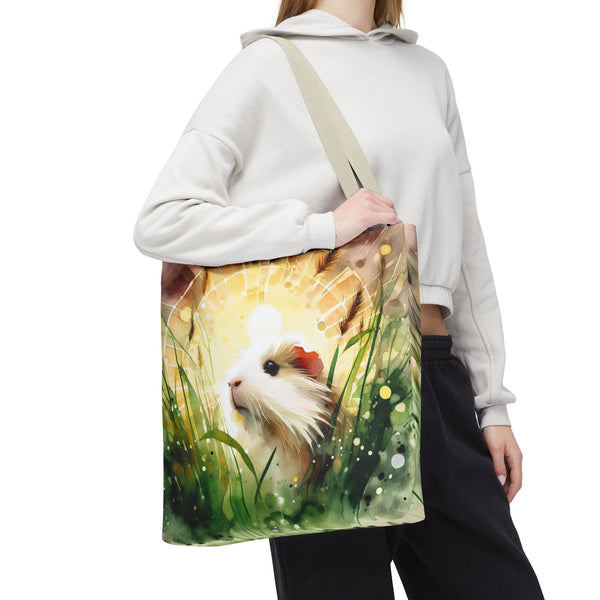 Whimsical Guinea Pig Tote Bag, Cute Animal Tote, Pet Lover Gift, Eco-Friendly Shopping Bag, Spring and Summer Accessory