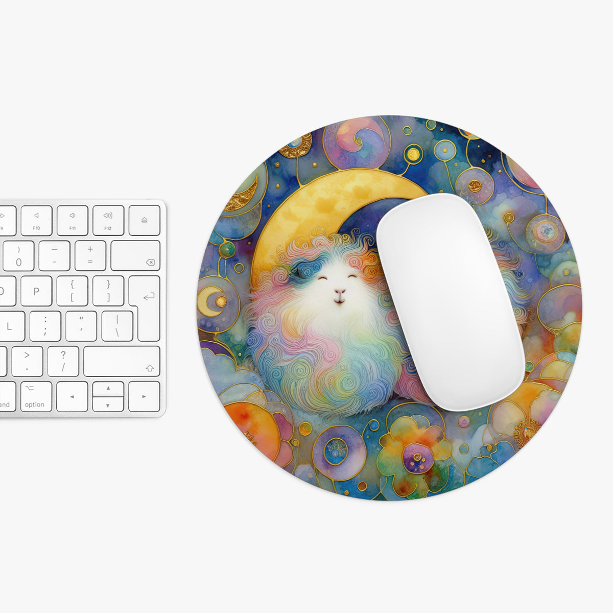 Moonbeam Companions Guinea Pig Round Mouse Pad