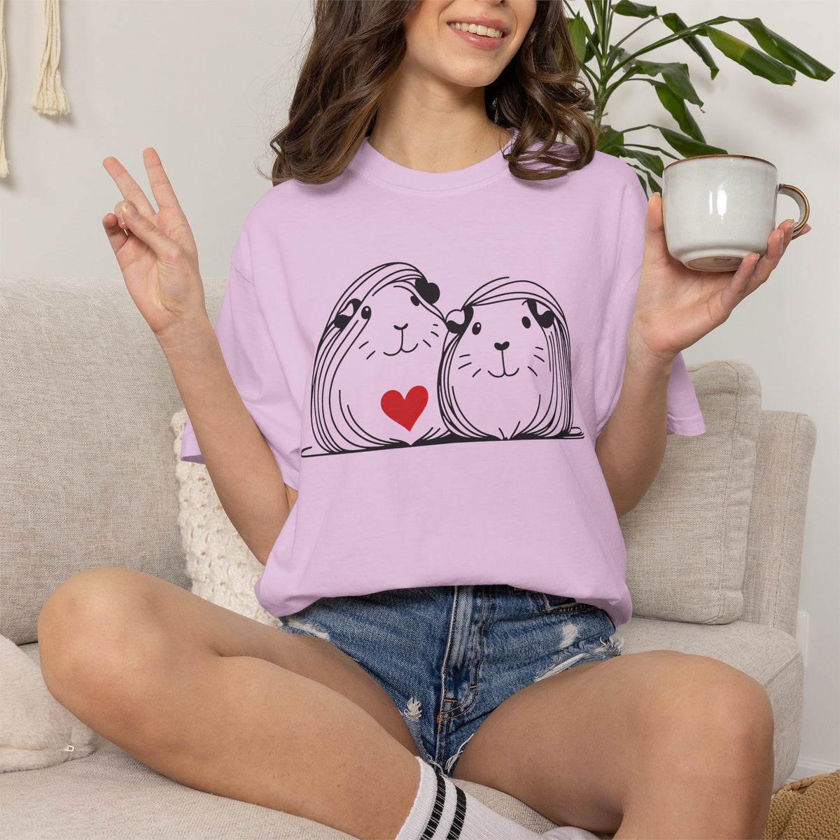 Cavy Heart Companions Guinea Pig Unisex T-Shirt