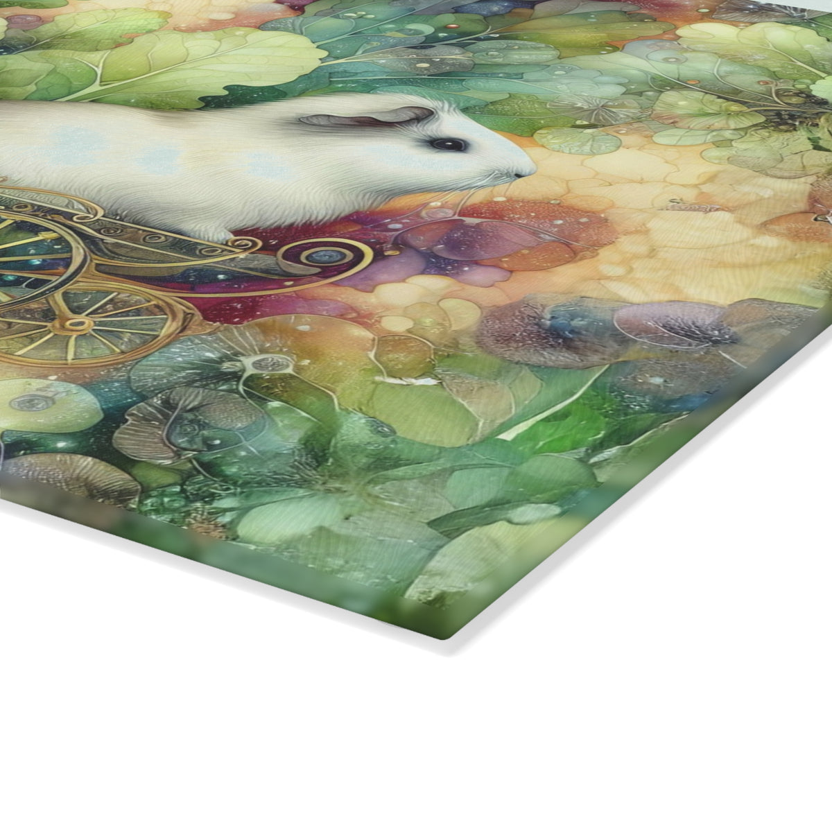 Royal Piggy Greens Glass Guinea Pig Cutting Board
