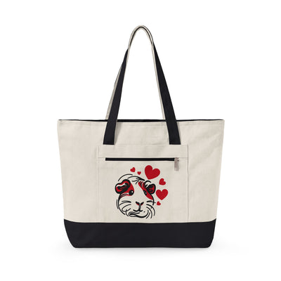 Cavy Heartmark Guinea Pig Canvas Tote