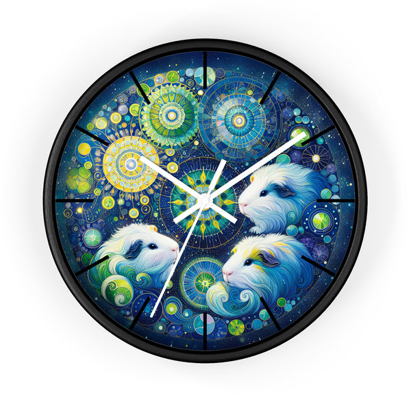 Mandala Treasure Guinea Pig Clock