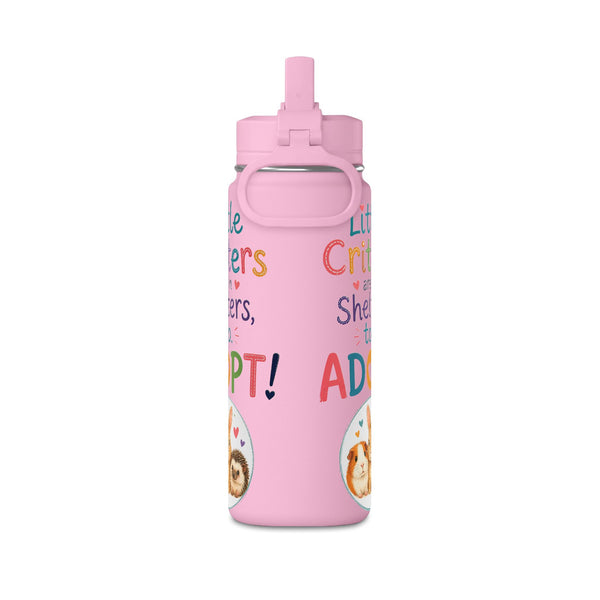 Little Critters In Shelters Too - 20oz Kids Straw Bottle