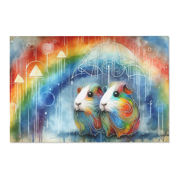 Rainy Day Piggy Play Mat - 24x36 - Guinea Pigs and Rabbits