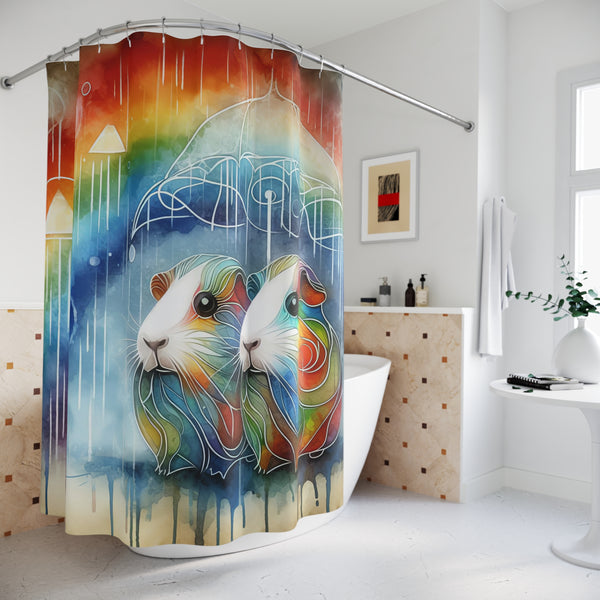 Guinea Pig Backdrop / Room Divider / Polyester Shower Curtain