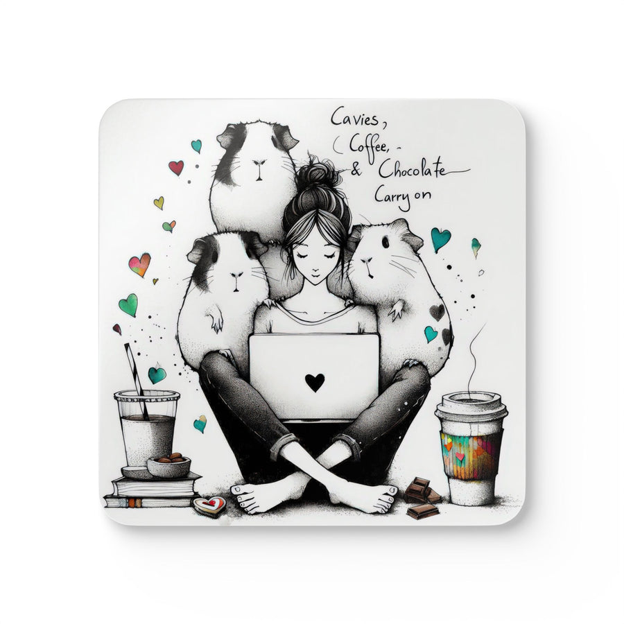 Corkwood Coaster Set: Cavies, Coffee, & Chocolate - Carry On