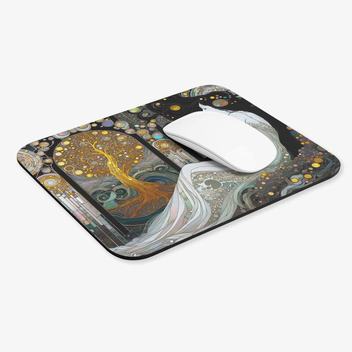 Lady with Piggies Mouse Pad (Rectangle)