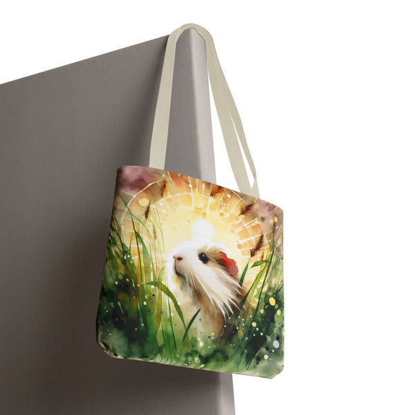 Whimsical Guinea Pig Tote Bag, Cute Animal Tote, Pet Lover Gift, Eco-Friendly Shopping Bag, Spring and Summer Accessory