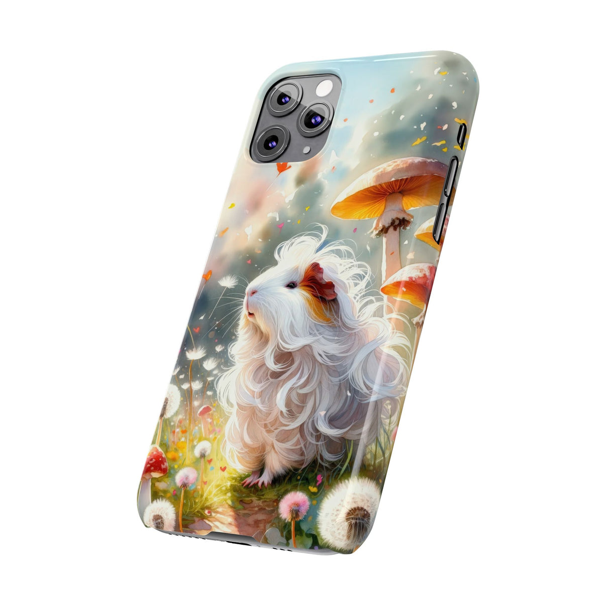Dandelion Daze Guinea Pig Slim iPhone Case