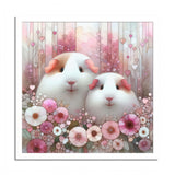 Pink Petal Piggies Framed Guinea Pig Wall Art – image 7