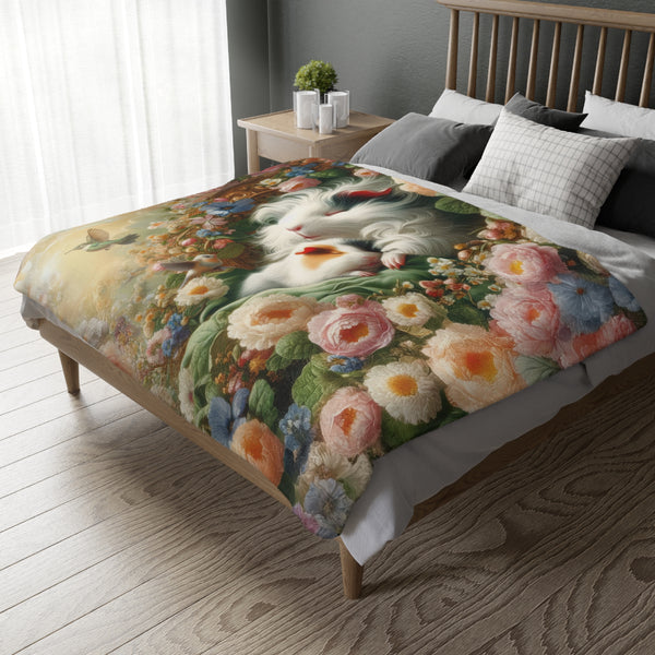 Dreaming Napping Piggies Velveteen Microfiber Blanket - Double-sided Print