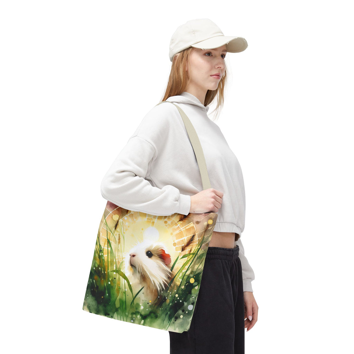 Whimsical Guinea Pig Tote Bag, Cute Animal Tote, Pet Lover Gift, Eco-Friendly Shopping Bag, Spring and Summer Accessory
