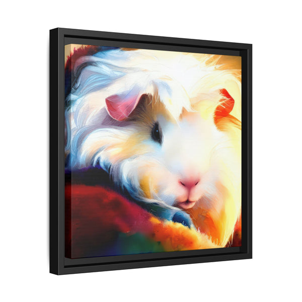 Firelight Fleece Cavy Framed Guinea Pig Canvas Print
