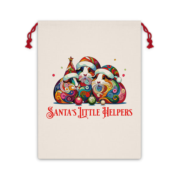 Santa's Little Helpers Guinea Pig Christmas Gift Bag
