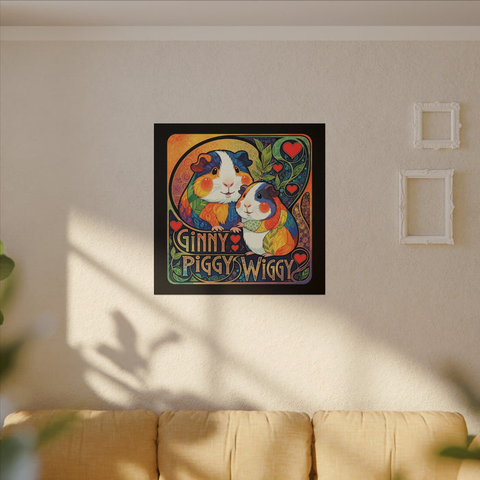 Cheeky Ginny Piggy Wiggy Guinea Pig Canvas