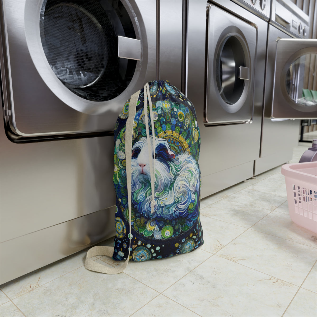 Cool Cavy Mandala Guinea Pig Laundry Bag