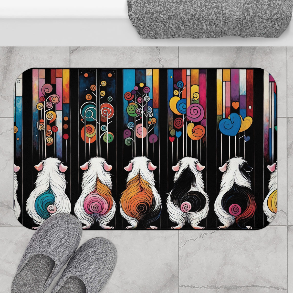 Piggy Butt Lineup Bath Mat