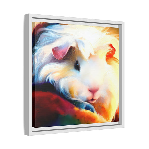 Firelight Fleece Cavy Framed Guinea Pig Canvas Print
