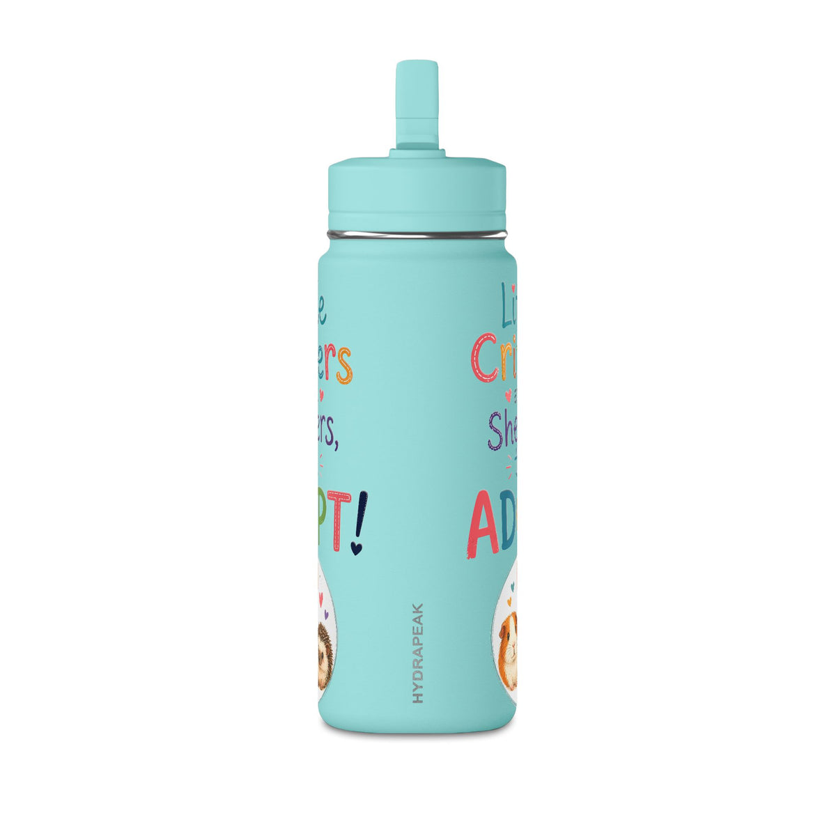 Little Critters In Shelters Too - 20oz Kids Straw Bottle