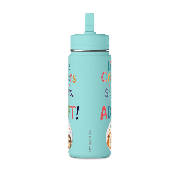Little Critters In Shelters Too - 20oz Kids Straw Bottle