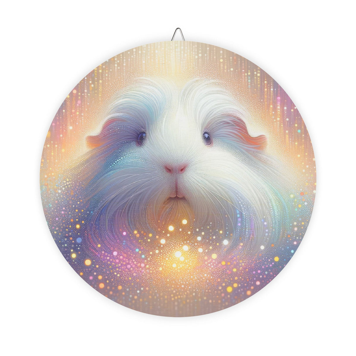 Personalized Glitter Glow Guinea Pig Wood Cavy Cage Plate