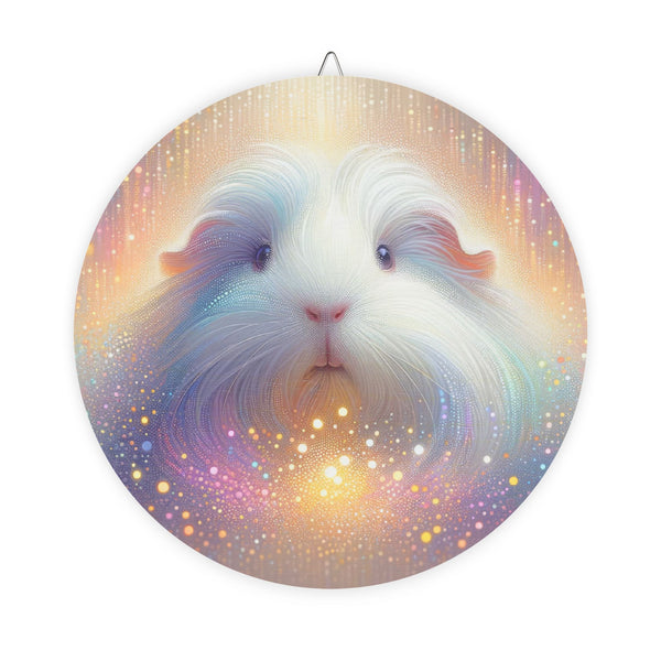 Personalized Glitter Glow Guinea Pig Wood Cavy Cage Plate