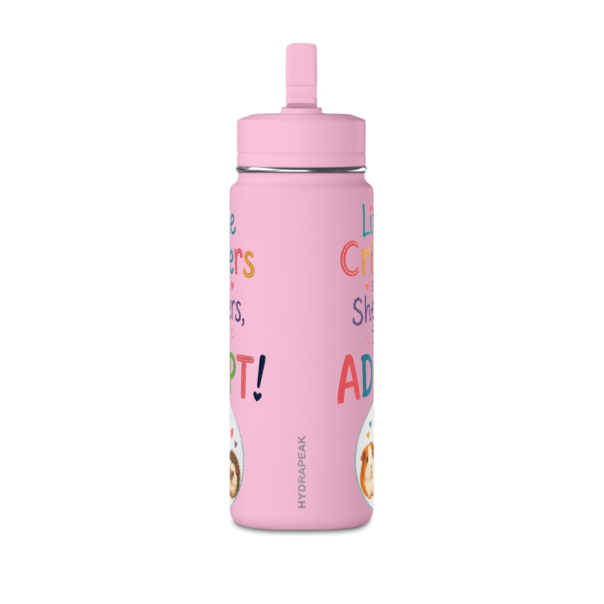 Little Critters In Shelters Too - 20oz Kids Straw Bottle