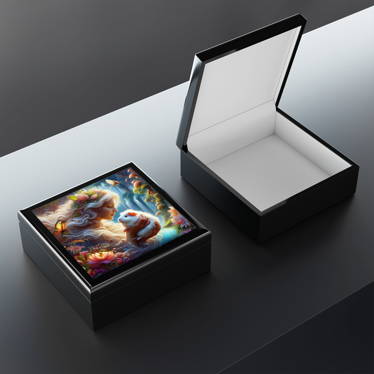 The Whispering Cavy Goddess Guinea Pig Jewelry Box