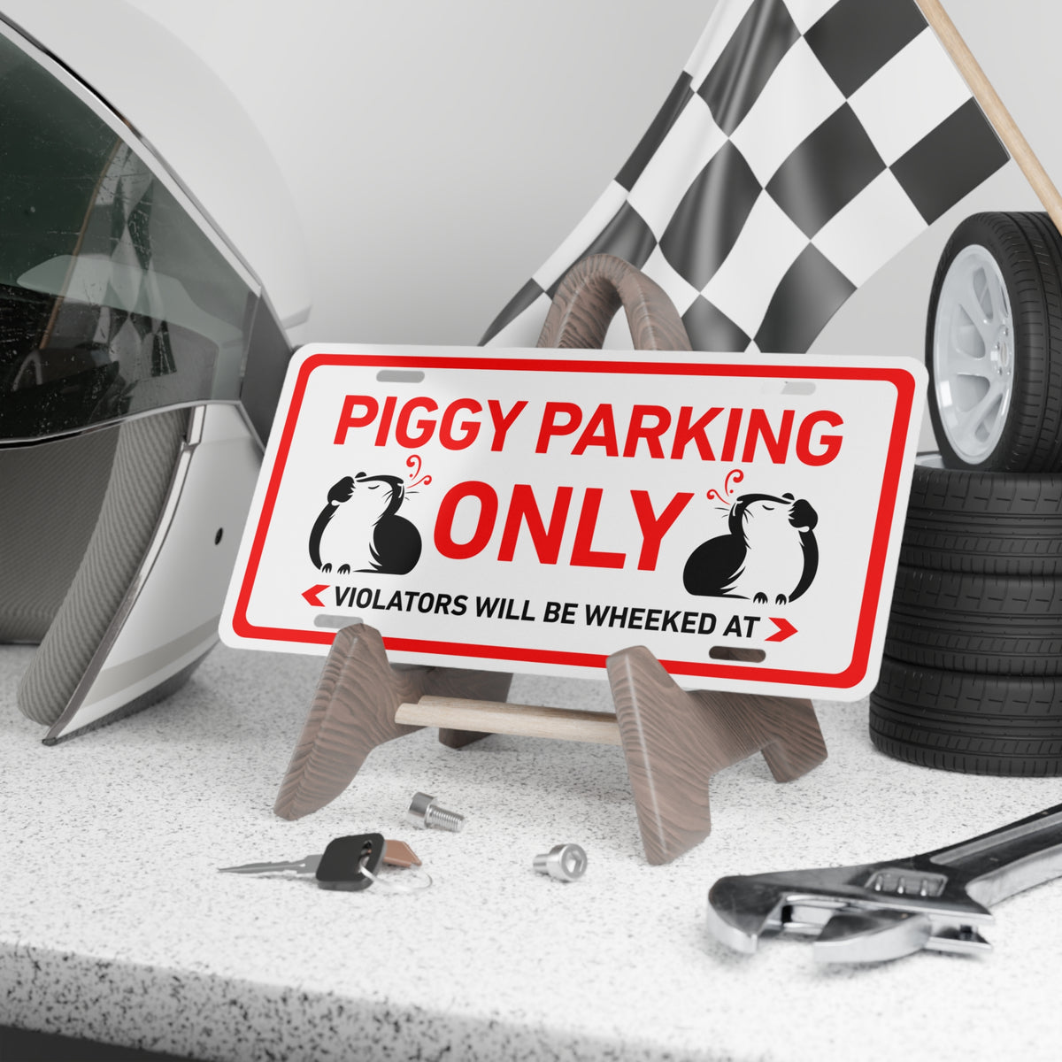 Piggy Parking Only Cavy Cage Plate™
