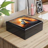 Silhouette at Sunset Guinea Pig Jewelry Box