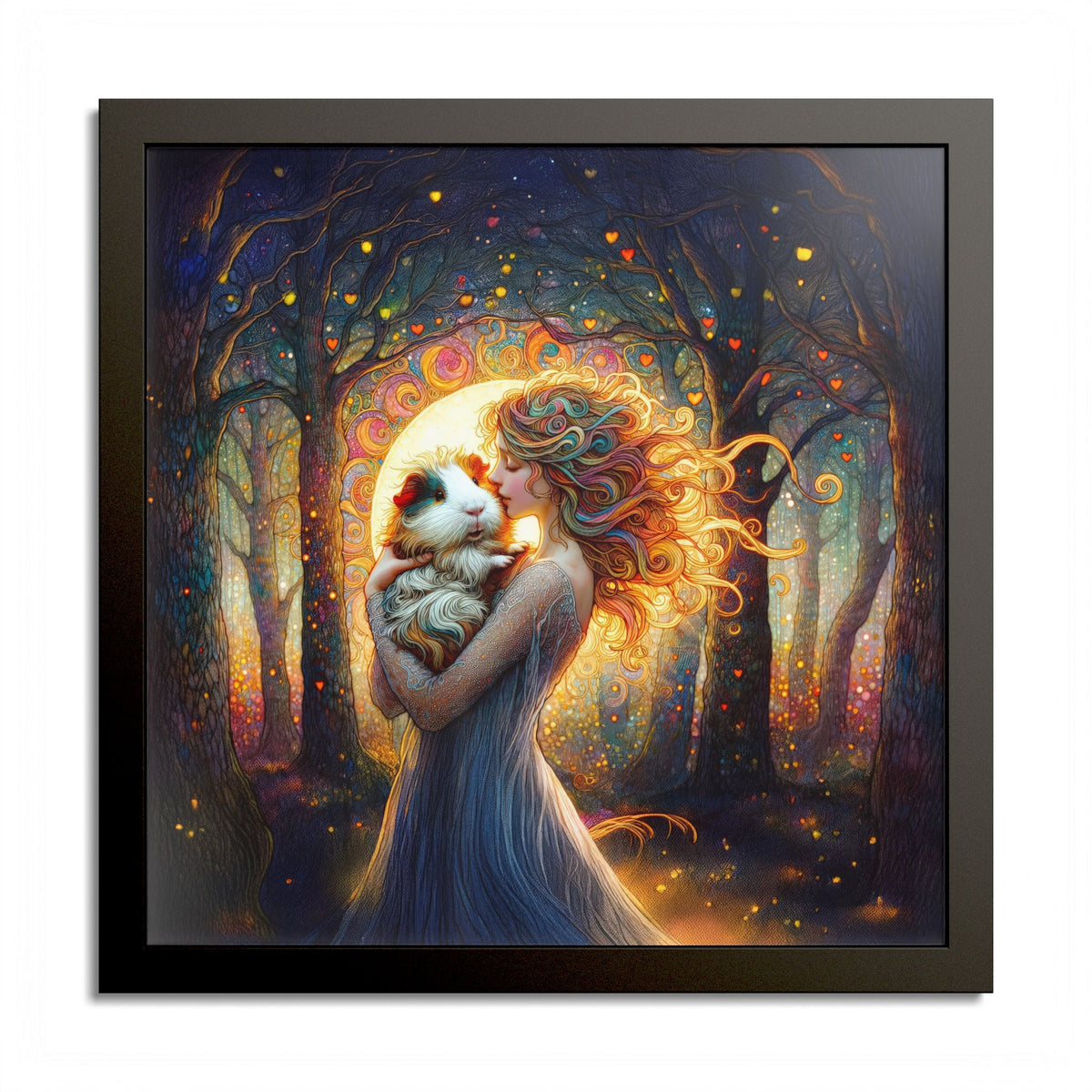 Woodland Grace Guinea Pig Framed Art Print