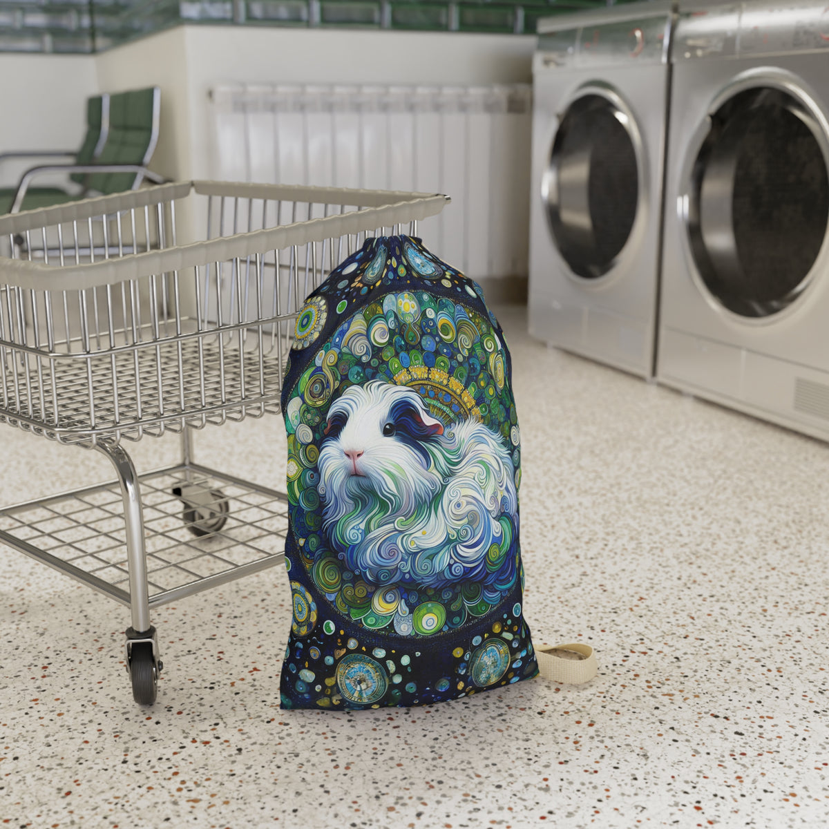 Cool Cavy Mandala Guinea Pig Laundry Bag