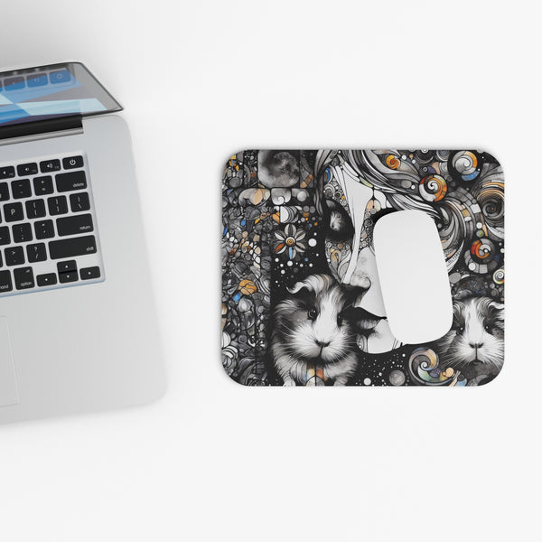Black and White Fantasy Mouse Pad