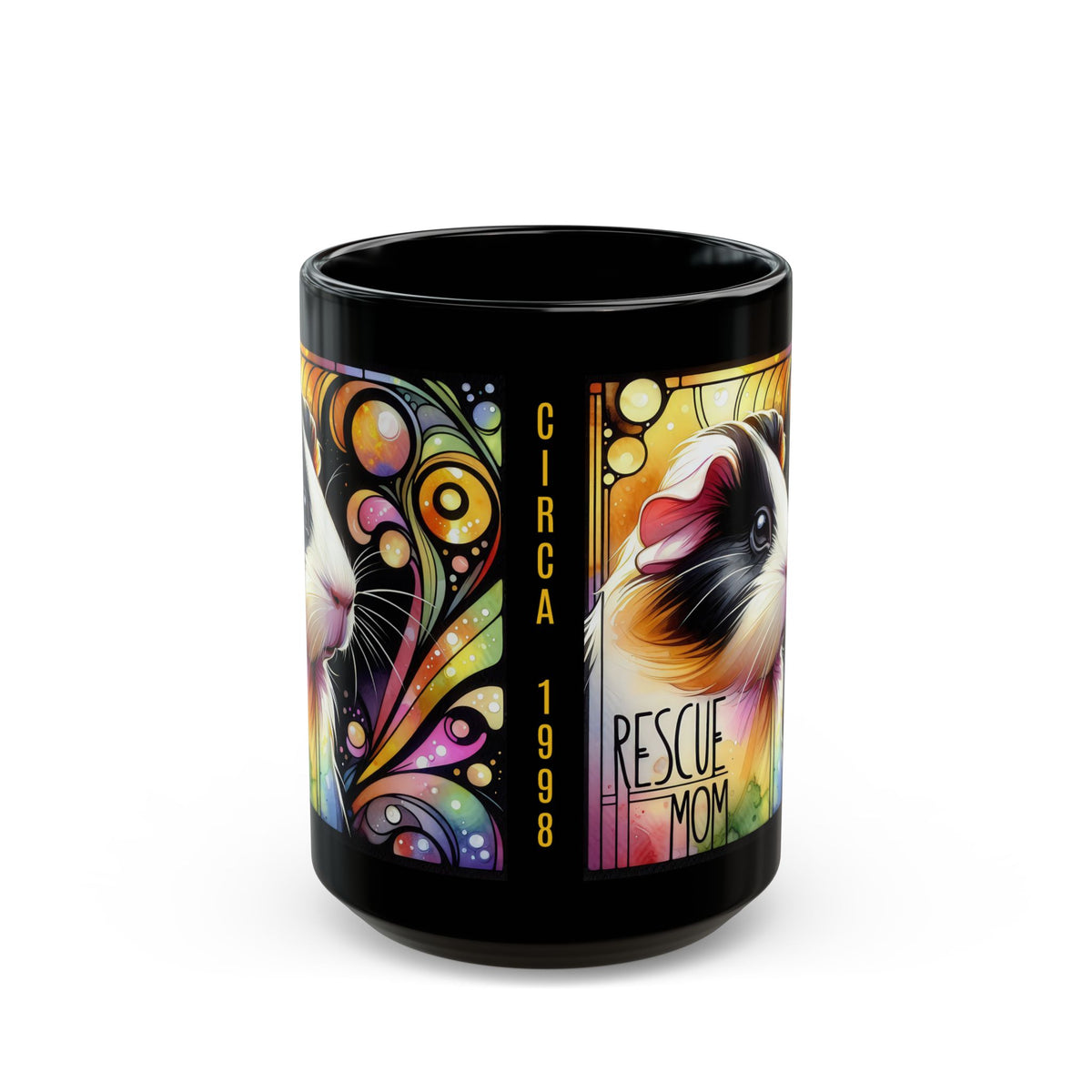 Colorful Guinea Pig Rescue Mom Mug – Perfect Gift for Animal Lovers, Pet Owners, Coffee Enthusiasts, Mother's Day, Birthdays