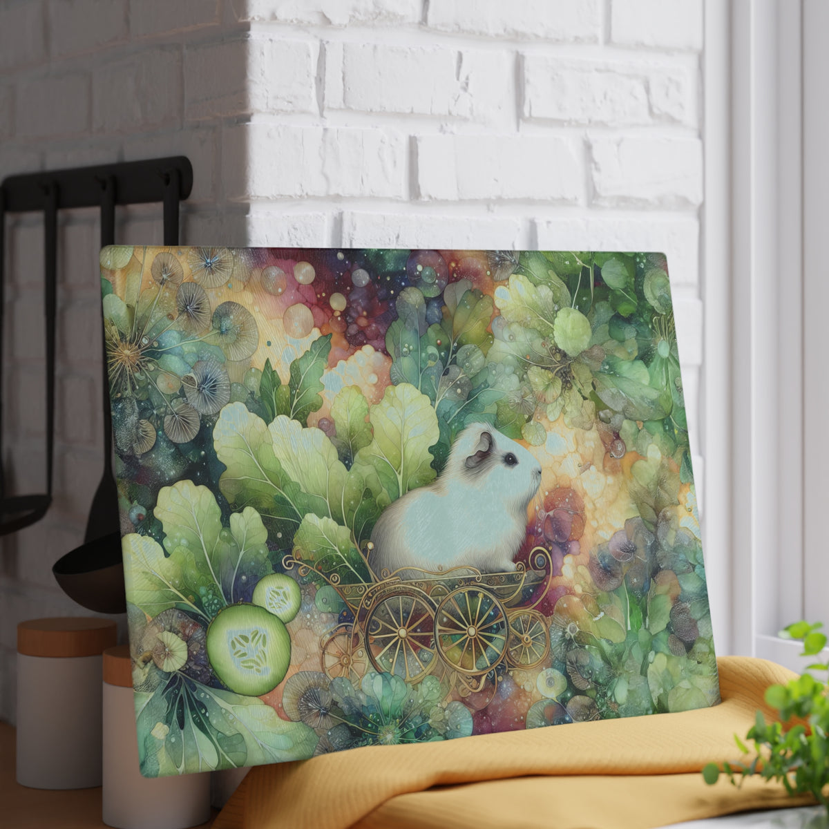 Royal Piggy Greens Glass Cutting Board