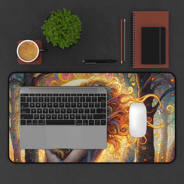 Whimsical Desk Mat with Enchanted Forest Design, Home Office Decor, Gift for Animal Lovers, Artistic Mouse Pad, Unique Work Station [...]