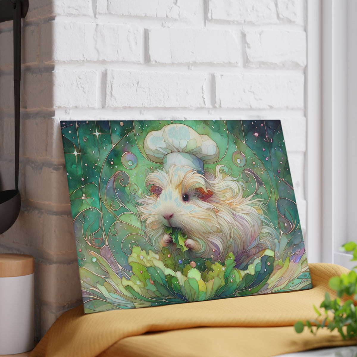 Lettuce Bowl Pigout Glass Guinea Pig Cutting Board