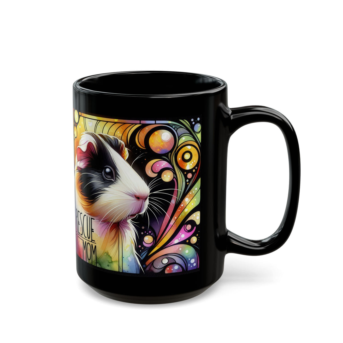 Colorful Guinea Pig Rescue Mom Mug – Perfect Gift for Animal Lovers, Pet Owners, Coffee Enthusiasts, Mother's Day, Birthdays