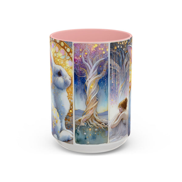 Enchanted Rabbit Coffee Mug, Fantasy Art Drinkware, Rabbit Lover Gift, Magical Mug for Tea, Cute Home Decor