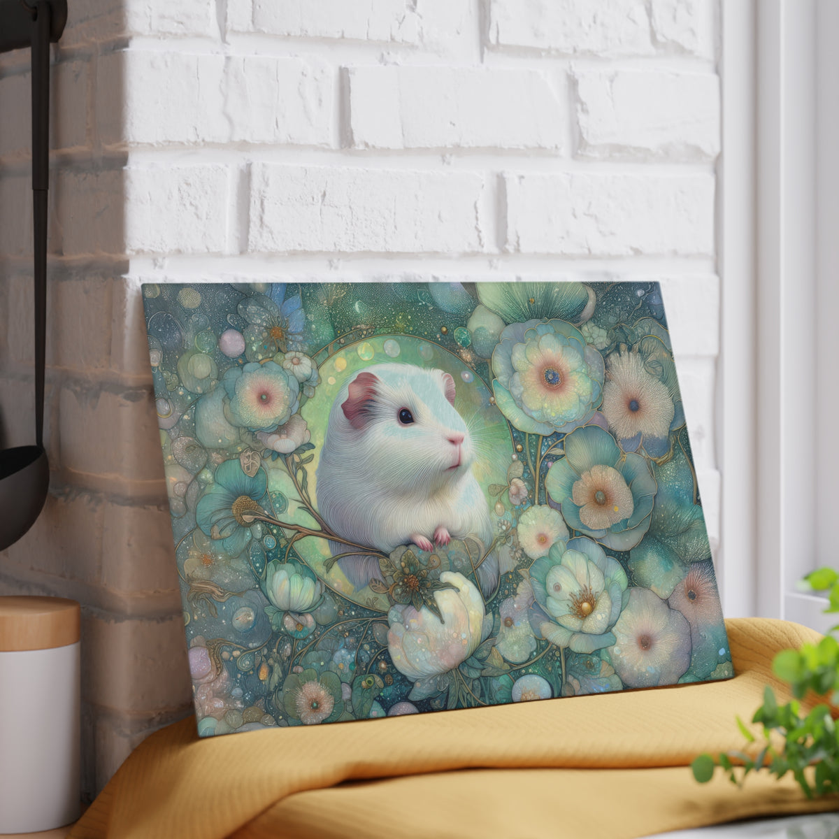 Magic Spring Piggy Portal Glass Guinea Pig Cutting Board