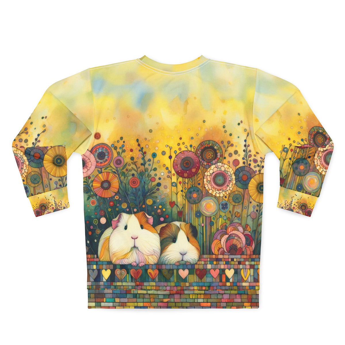 Colorful Guinea Pig Sweatshirt | Cozy AOP Pet Lover Apparel, Gift for Animal Lovers, Cute Casual Wear, Unique Animal Art